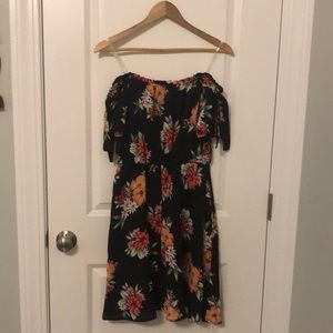 Off shoulder fit and flare dress